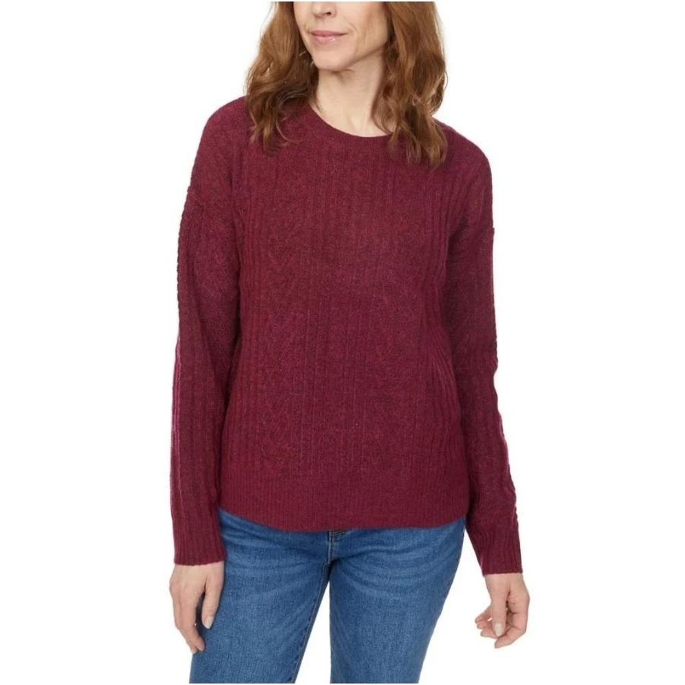 NWT Legendary Outfitters Women's S Cozy Cable Knit Sweater Garnet Red